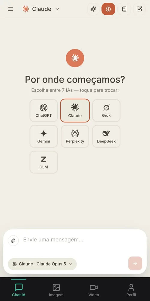 Aplicativo MultiPrime com inteligências artificiais de texto